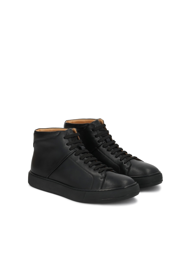 Black high-top sneakers