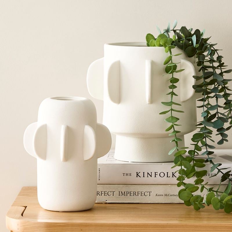 Finn White Vase
