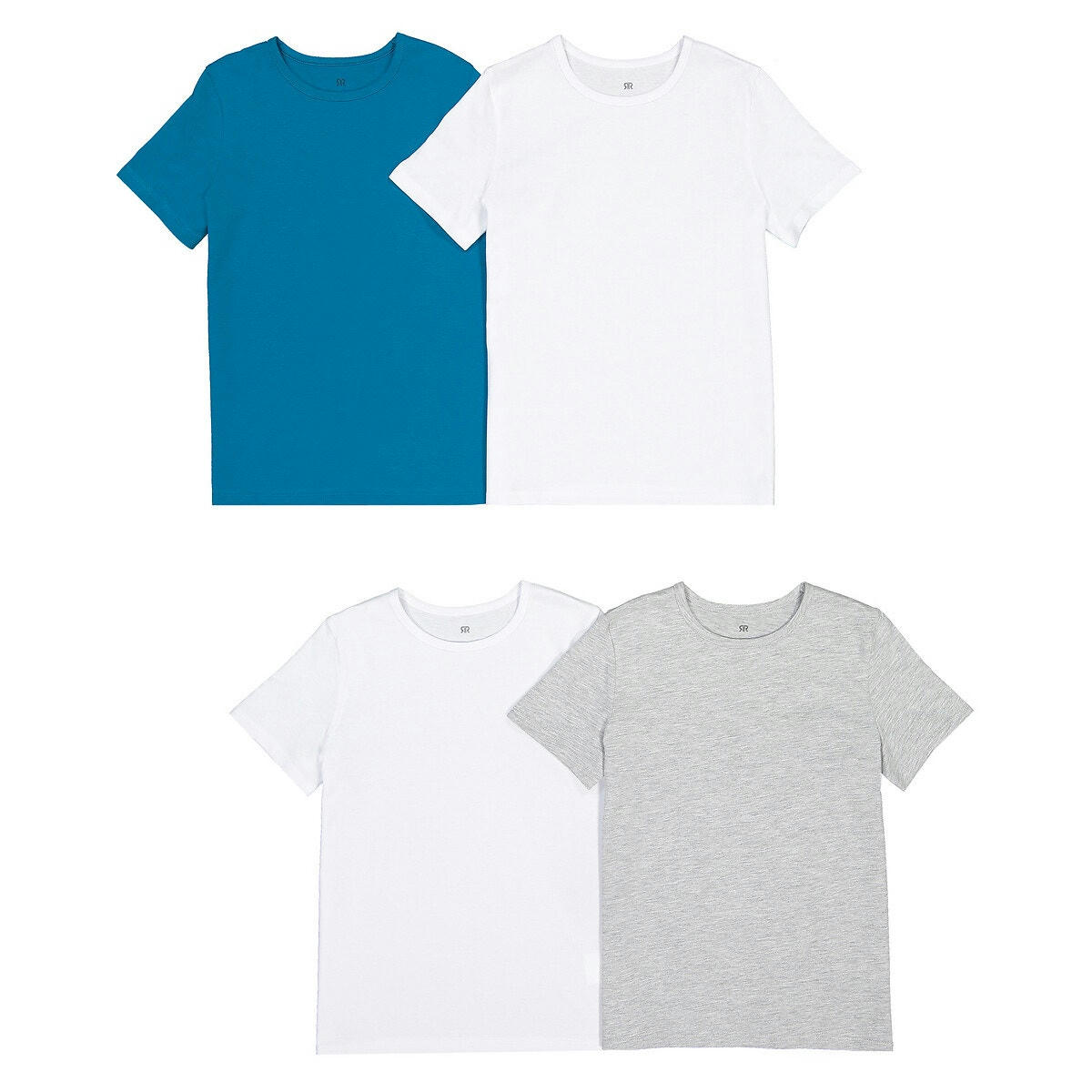 Lot de 4 T-shirts unis