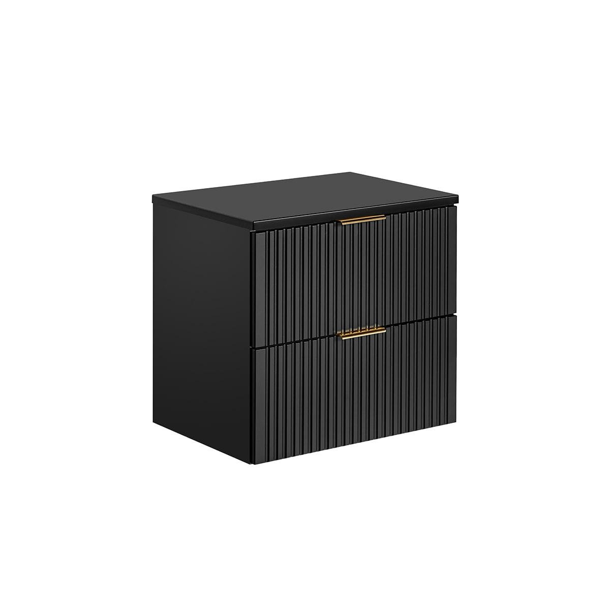 - Meuble sous-vasque 60cm plan de toilette noir