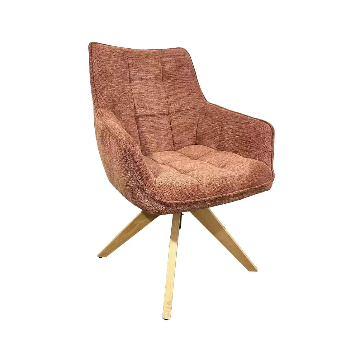 Cadeirão RODES em tecido terracota