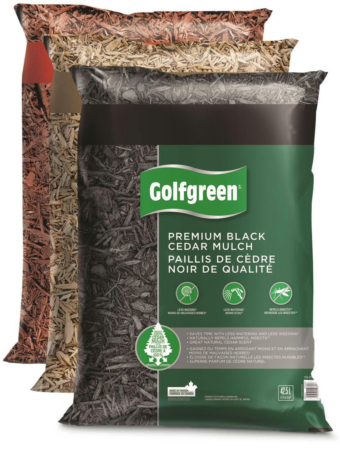 Golfgreen Premium 100% Cedar Mulch, Red, 42.5-L