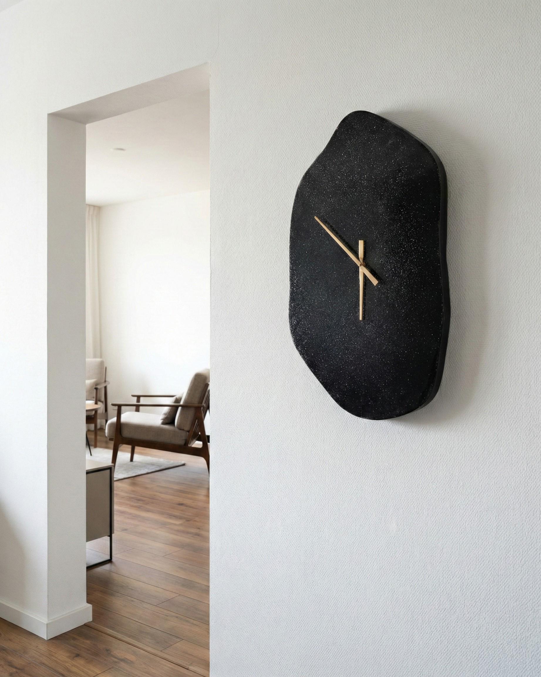 Wall Clock GANGES 50 cm Metal Black