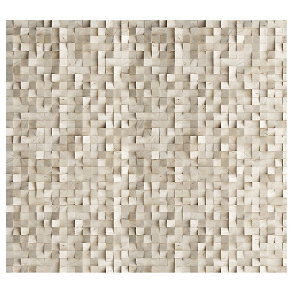 Papier peint intissé CUBES de bois 3D 300 x 270 cm (LxH) - Tapisserie murale panoramique XXL, Made in France par Scenolia