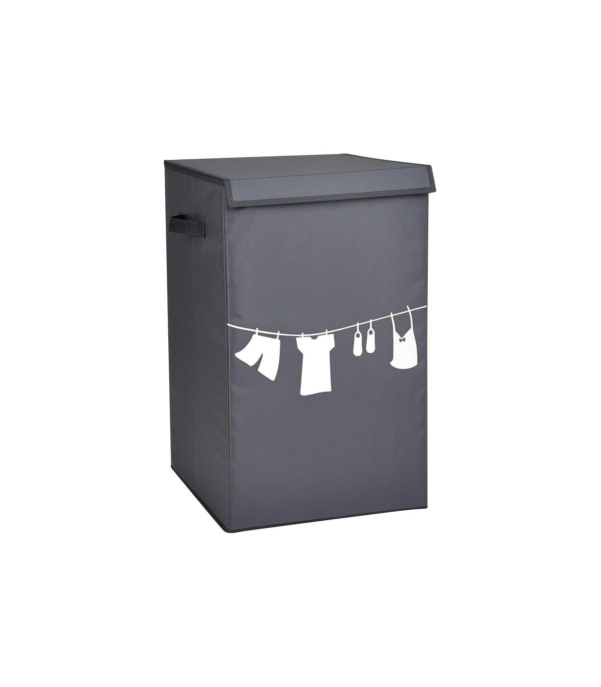 - Panier à linge pliant avec couvercle - Gris