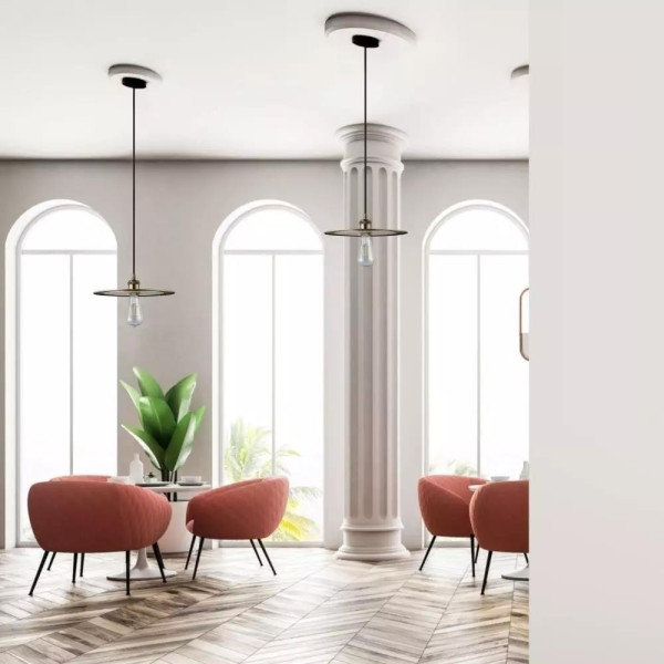 Lampa wisząca mosiężno-złota VT-7777 1xE27x60W wym: 100x30x30 cm V-TAC