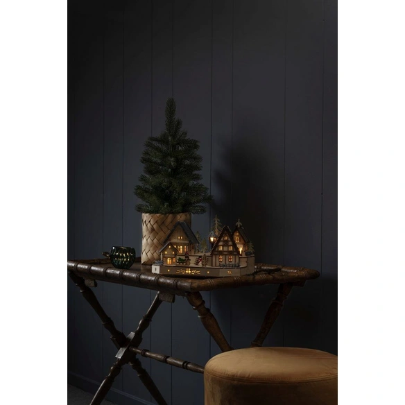 LED Holzsilhouette, Holz, BxHxL: 20 x 20 x 30 cm, inkl. Leuchtmittel