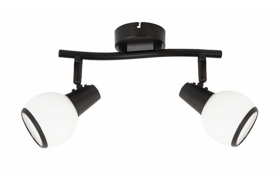 Reflektor sufitowy czarny Loris 2xE14x40W wym:14x25x12cm Reality