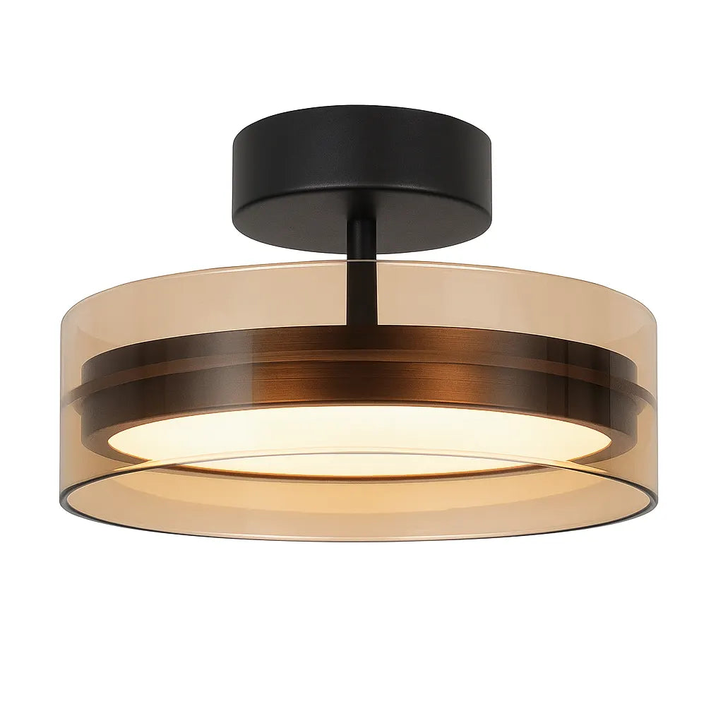 Highlight plafondlamp Enzo - 1 lichts - 30 x 18.5  cm - zwart
