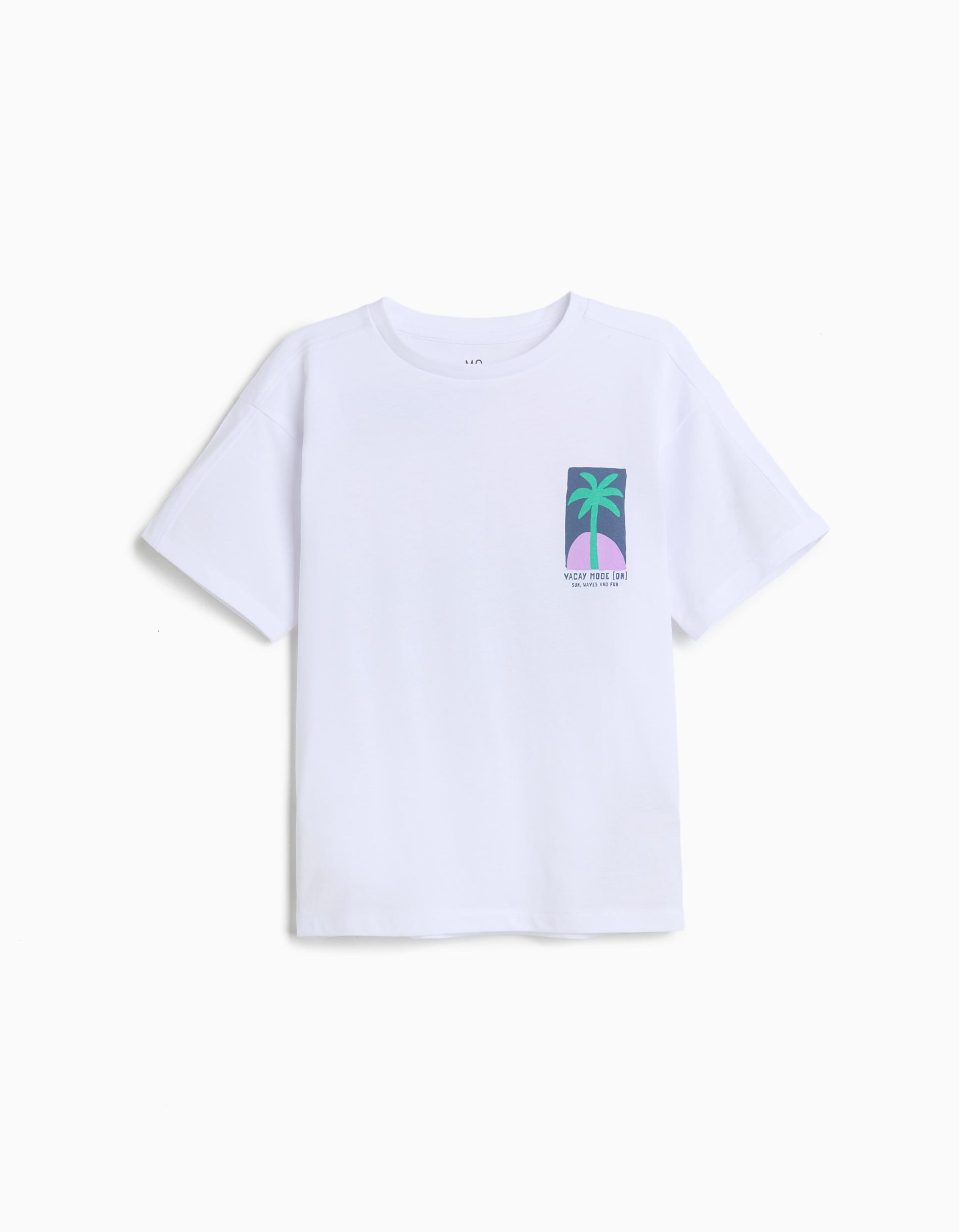 T-shirt Estampada, Menino, Branco