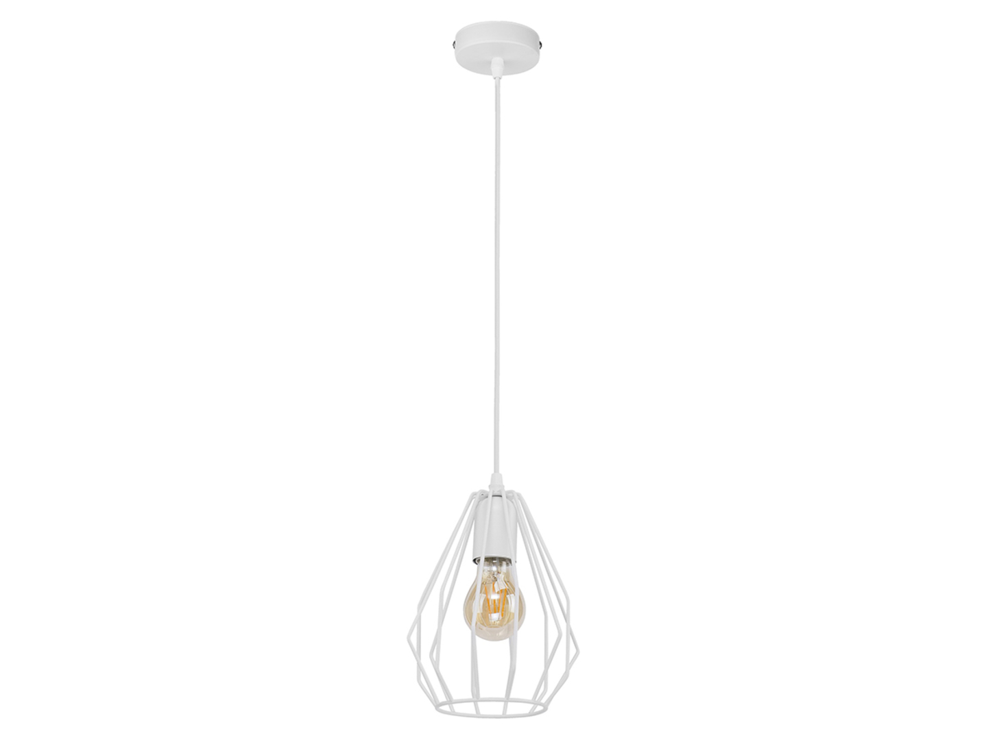 Lampa wisząca Brylant metalowa biała