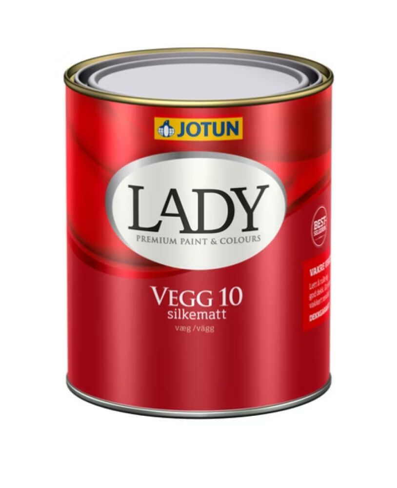 MALING JOTUN LADY VEGG 10 HVIT 0,68L