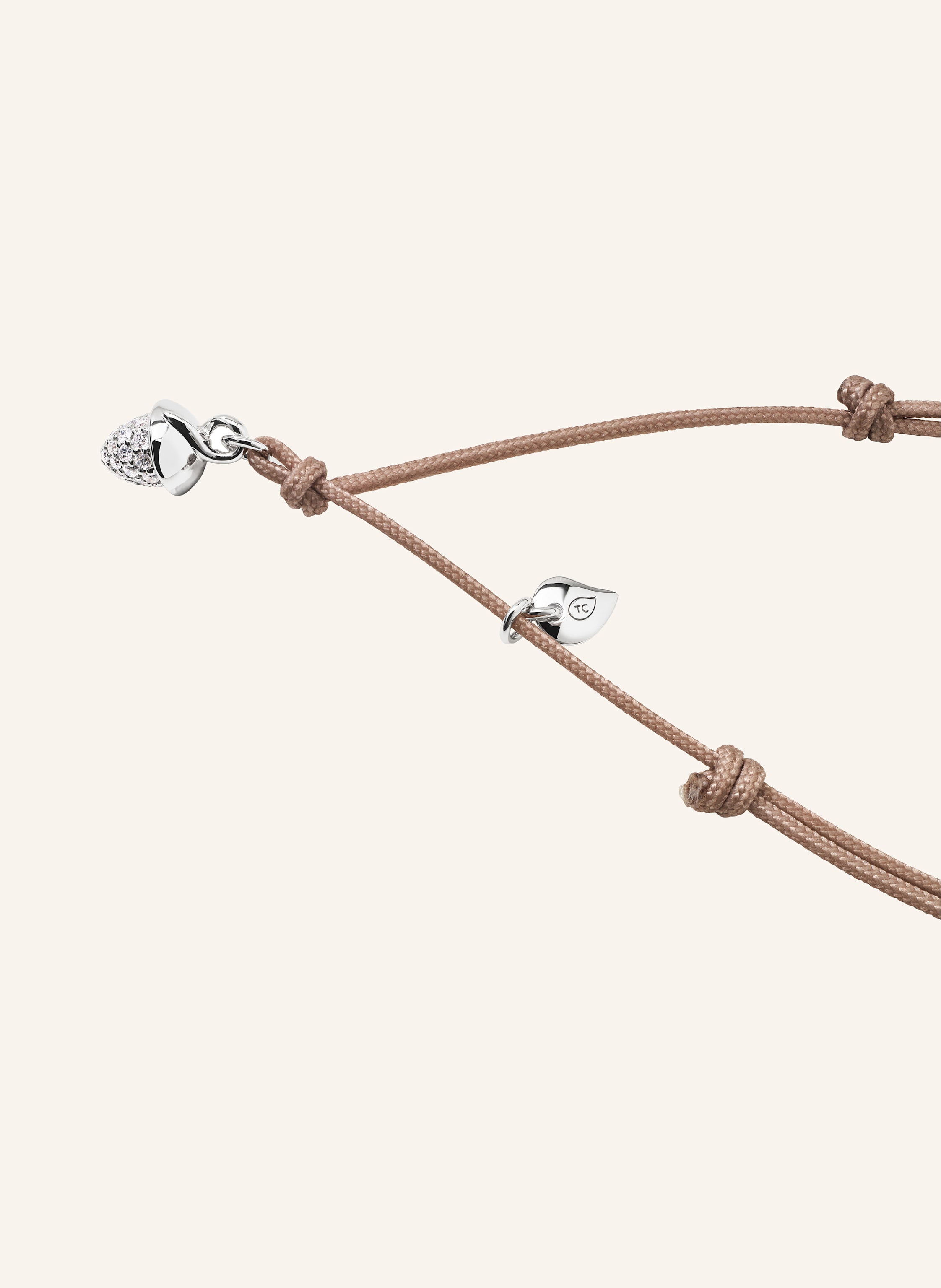TAMARA COMOLLI Armband BRACELET 'MYMIKADO' WITH DIAMOND PAVÉ aus 18 Karat Weißgold mit Diamant Pavé