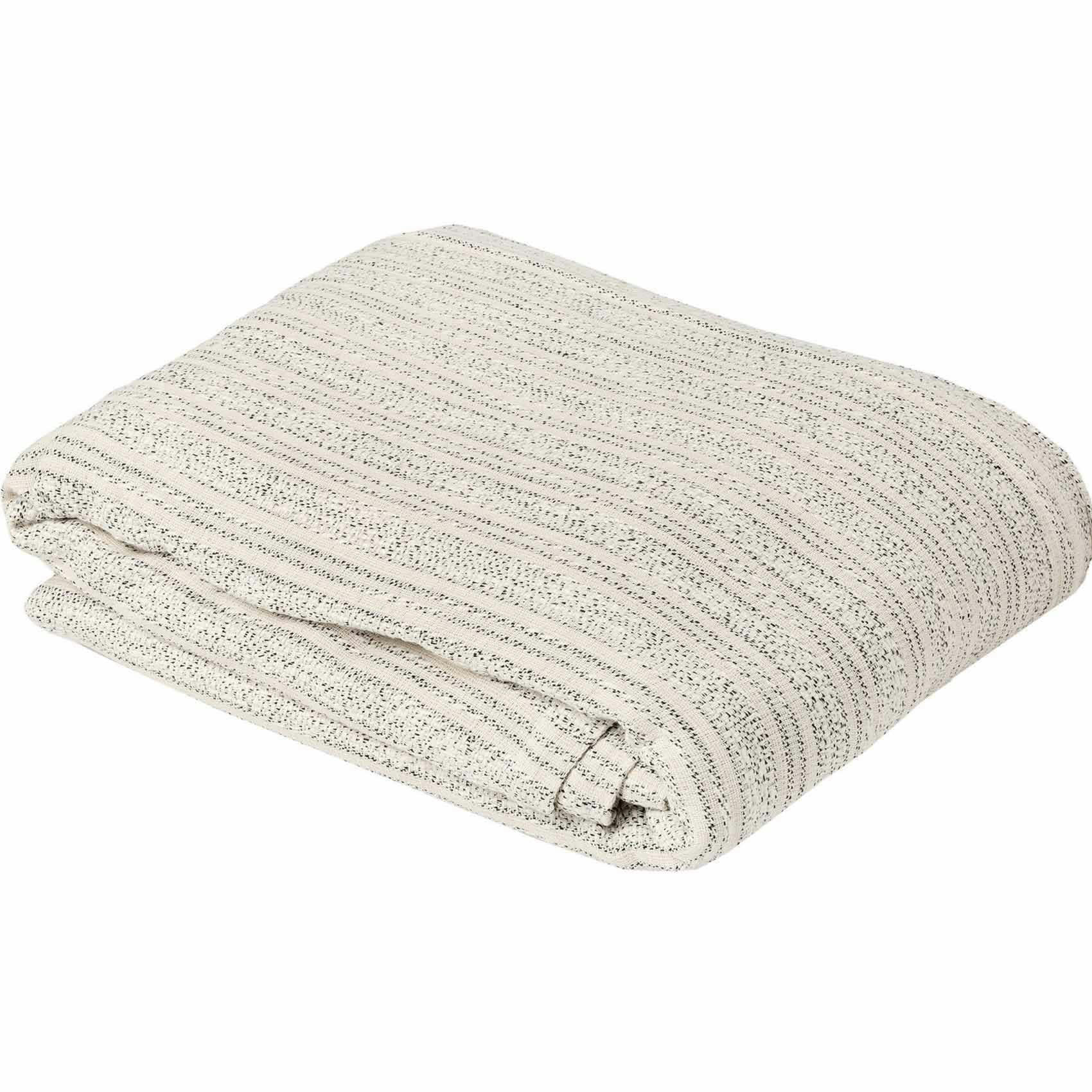 - Dessus de lit en tissu jacquard coton noir 230x250 cm