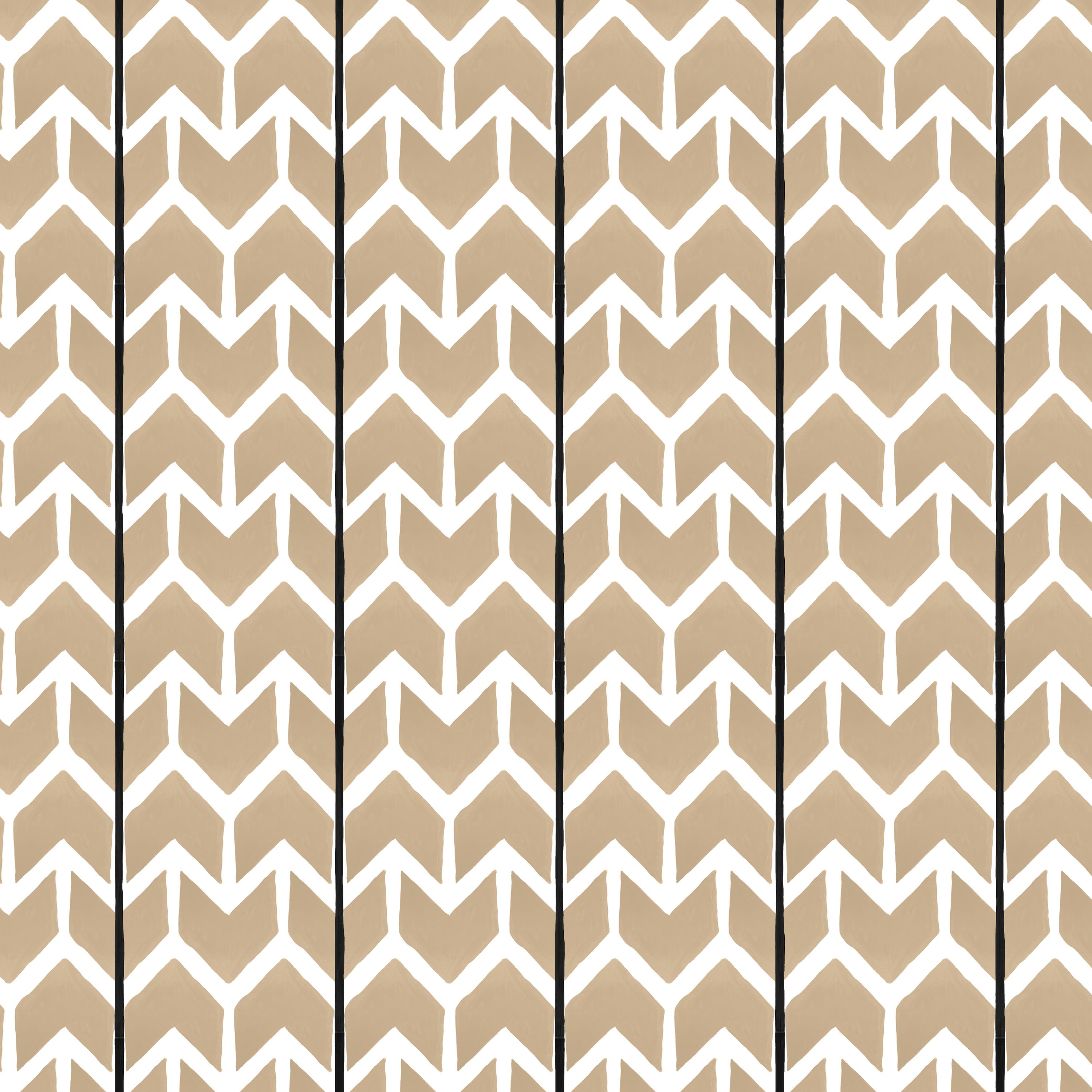 Catchii Behang Ikat Arrows beige/white
