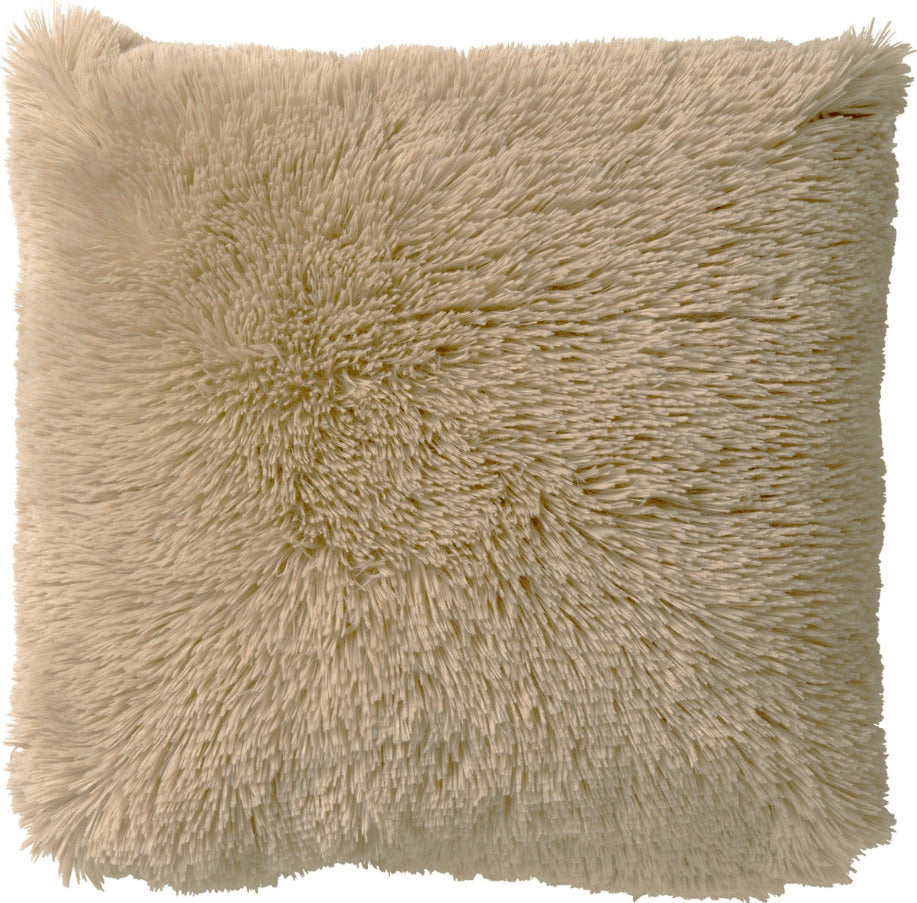 FLUFFY - sierkussen 60x60 cm - superzacht - XL kussen - Pumice Stone - beige