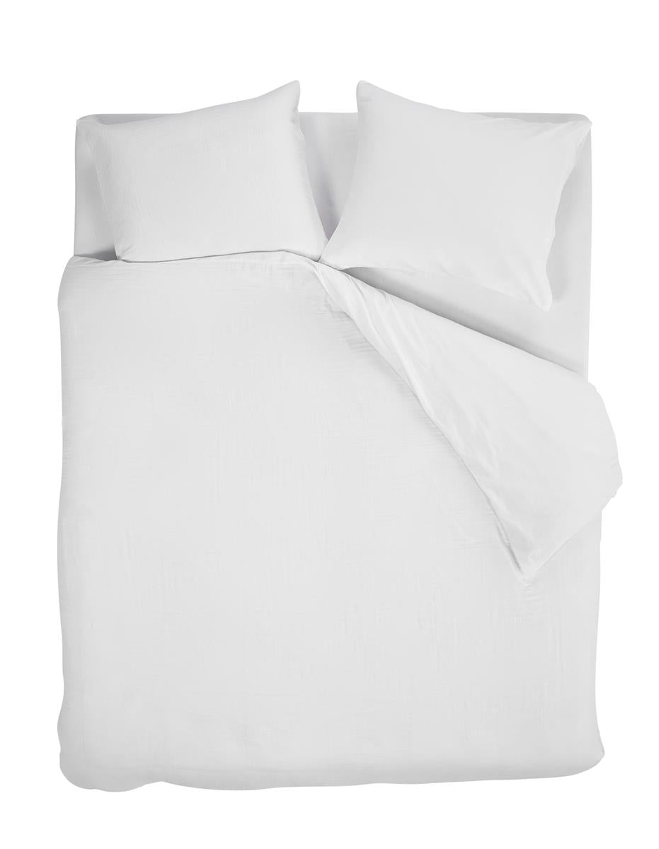 Beddinghouse Pure dekbedovertrek - Effen - Tweepersoons - 200x200/220 cm - Wit