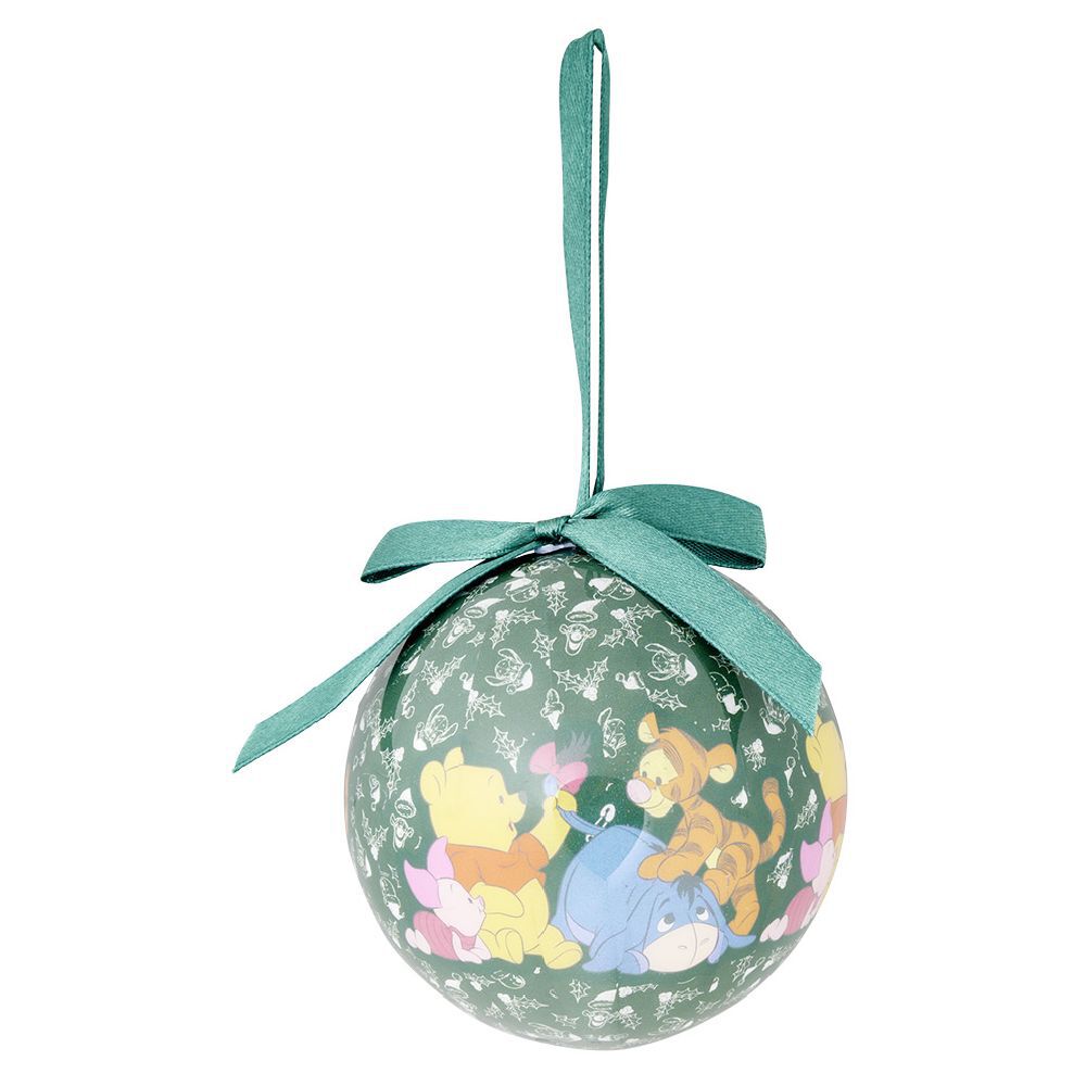 Boule de No&euml;l Disney Winnie L'ourson vert Ø10cm