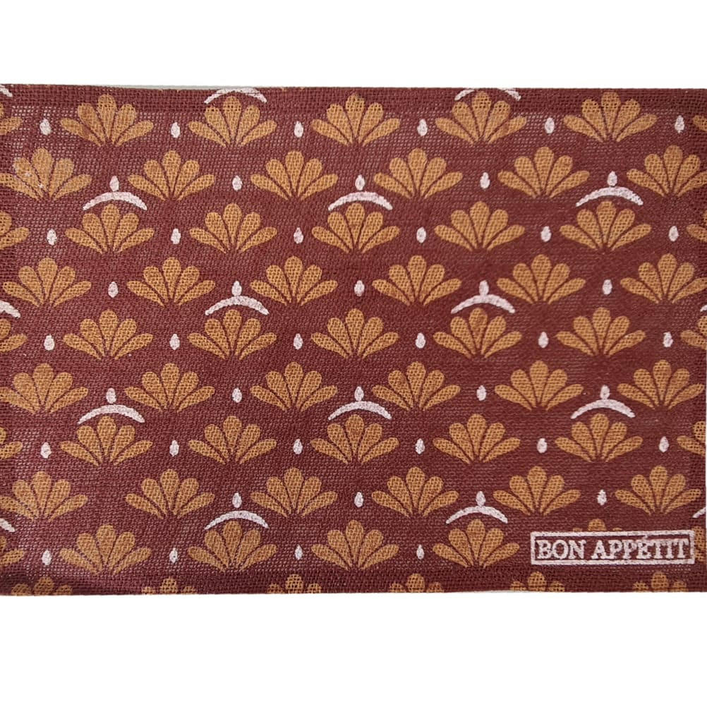 - Set de table Bon Appétit éventails rectangulaire 42x30cm