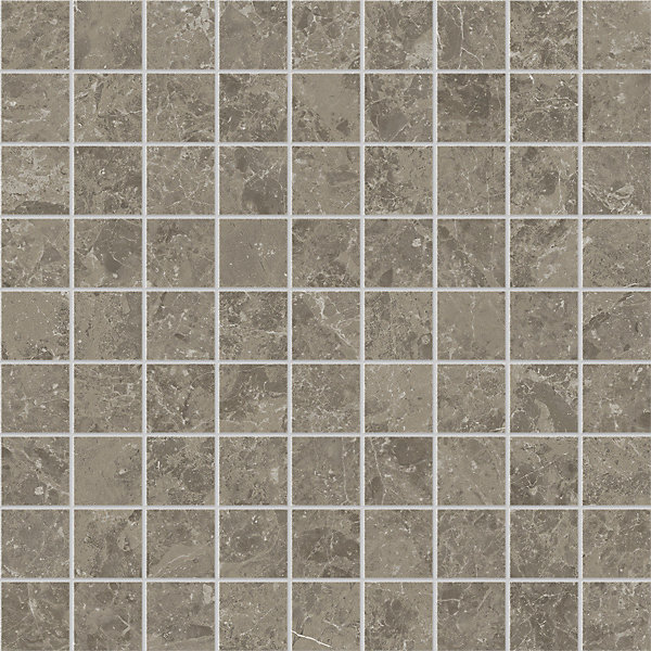 Mosaïque effet Marbre Gris Impérial 3,5x3,5 cm Quadra 30x30x0,9 cm Mat Orsiano - Sol et mur intérieur (vendu par carton de 0,9 m²)
