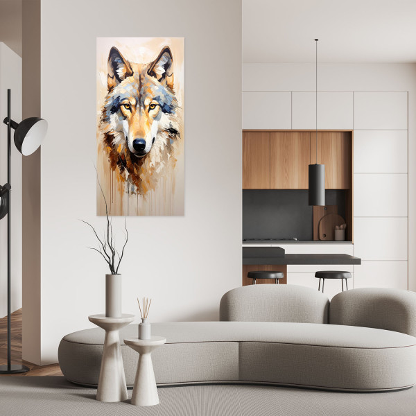 Naklejka samoprzylepna do salonu Feeby Wilk Zwierzęta Przyroda Natura 40x80