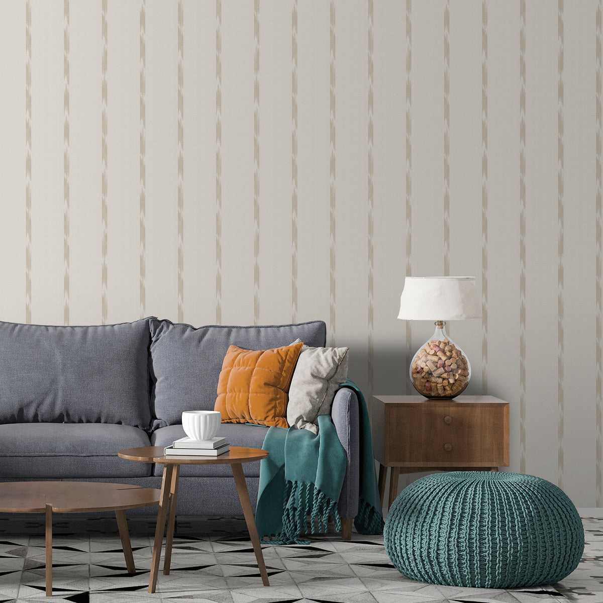 Sanders & Sanders behang strepen beige - 53 cm x 10 m - 640256