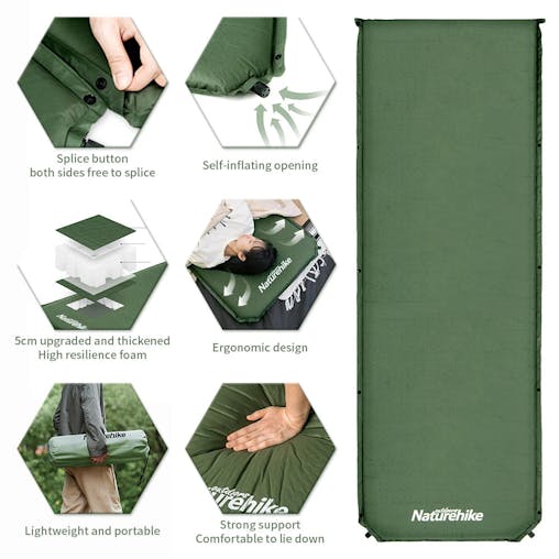NNEOBA Self-Inflating Air Mattress Camping Foam Sleeping Mat