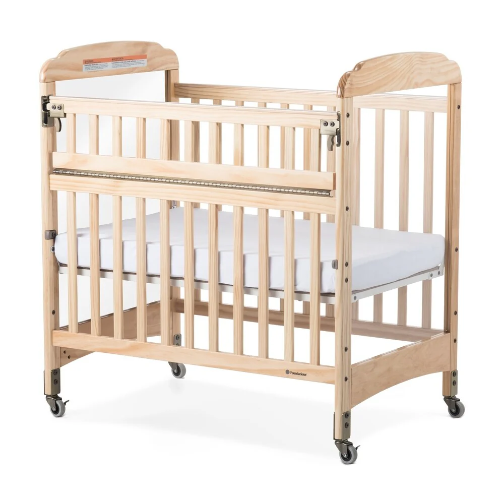 Next Gen Serenity SafeReach Compact Clearview Crib - Natural