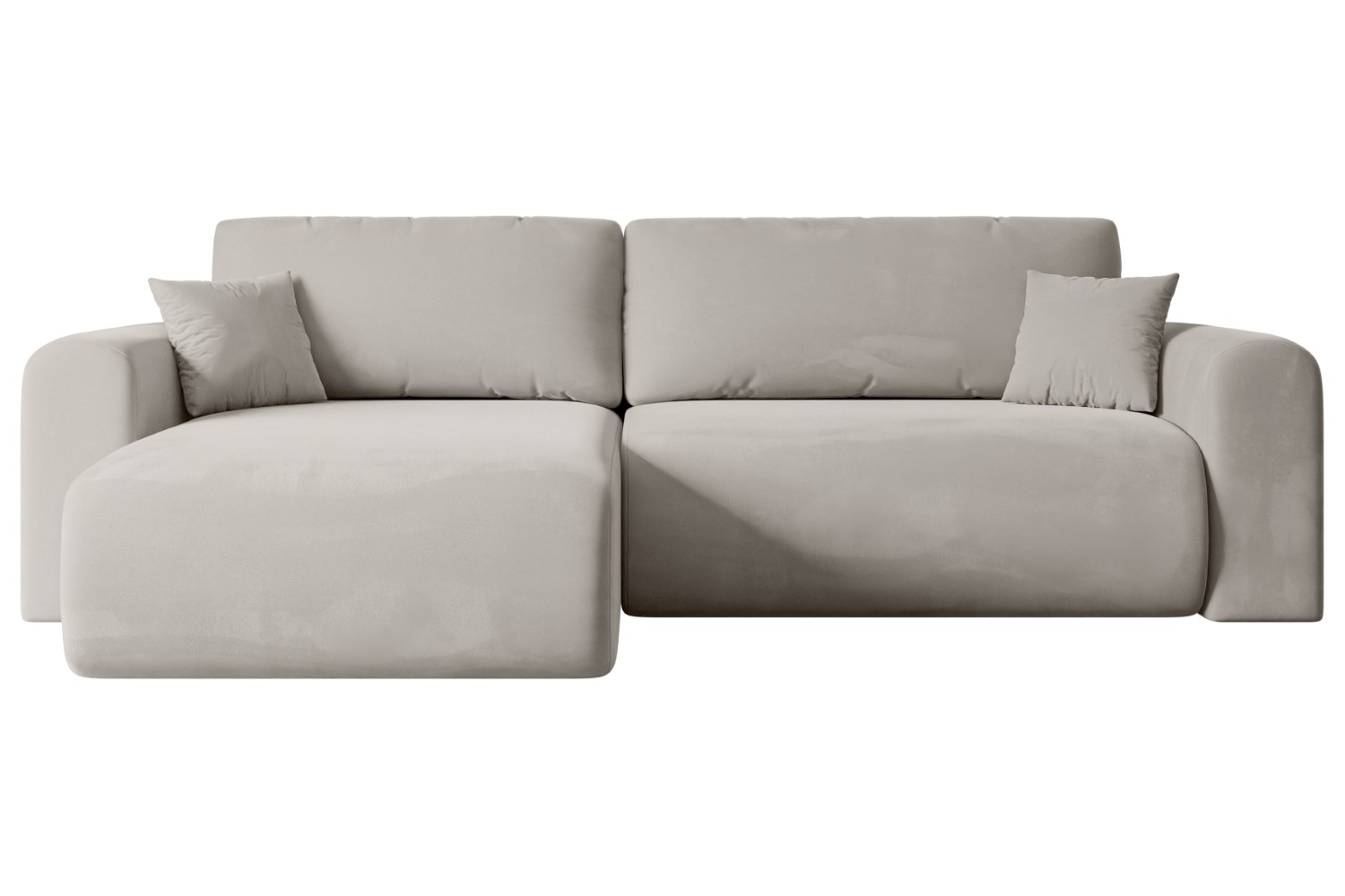 Narożnik z funkcją spania i pojemnikiem ORRO-L - 272x145x83cm Jasny brązowy