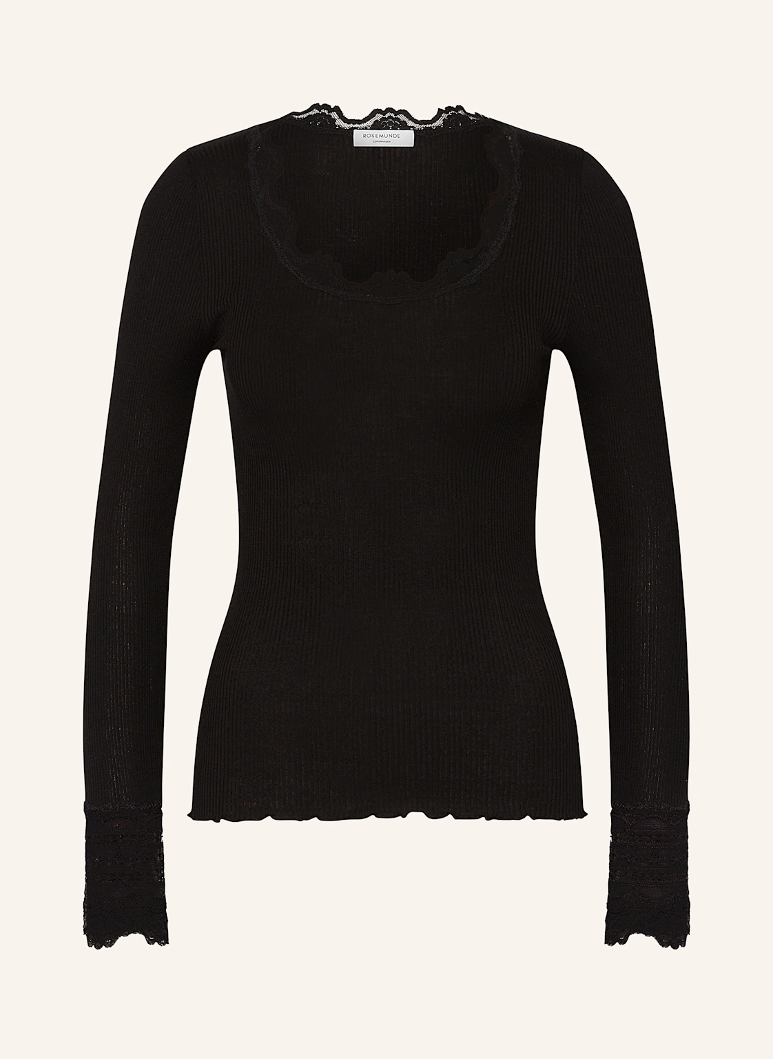 rosemunde Longsleeve BENITA aus Seide mit Spitze