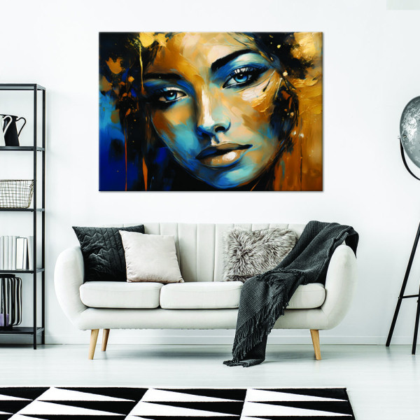 Feeby Obraz na płótnie, Kobieta Złoto Abstrakcja 60x40