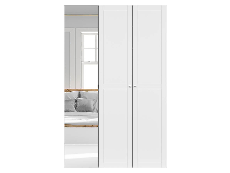Szafa modułowa Flex 150 cm z drzwiami i lustrem biała
