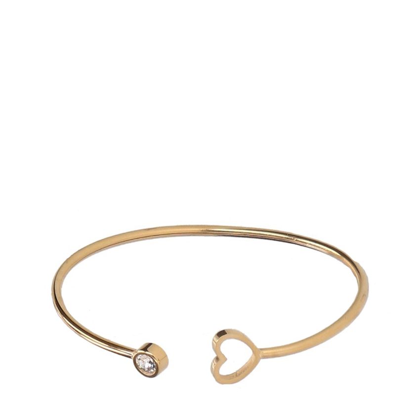 Manfield Goudkleurige bangle met hartje