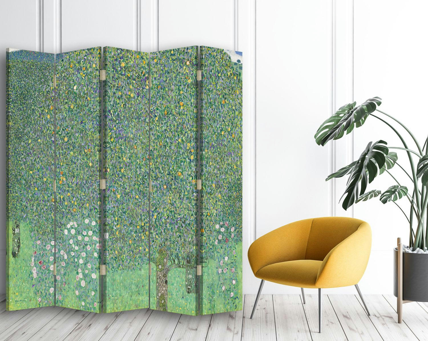 - Paravent Rosiers Sous les Arbres - Gustav Klimt cm 180x170 (5 volets)