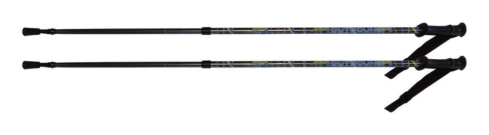 Outbound Ascend Telescopic Adjustable Aluminium Anti-Shock Trekking Poles For Hiking & Walking