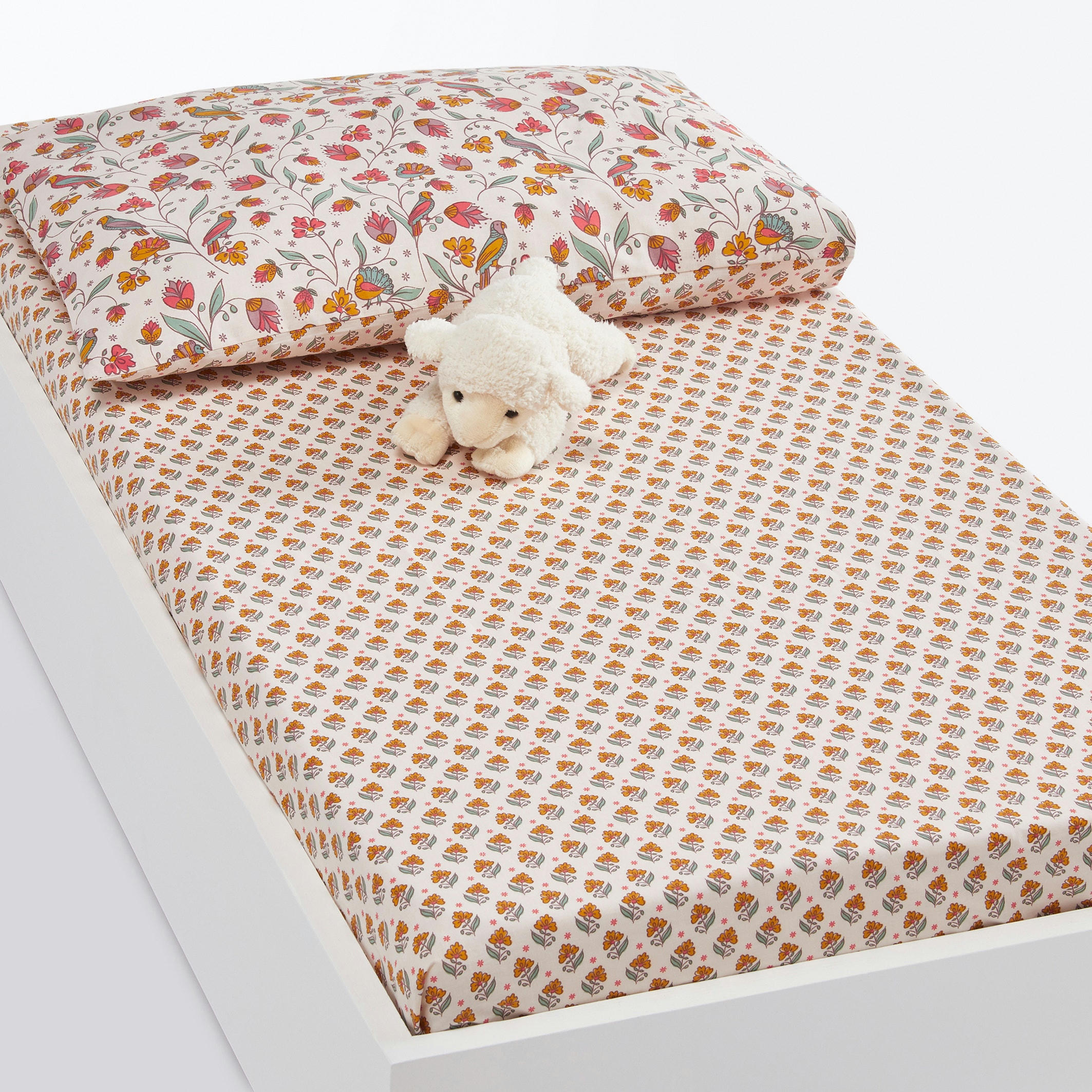 Drap-housse bébé en coton bonnet 17 cm, Bertille