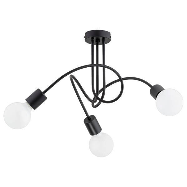 Lampa sufitowa LUPO czarna 3xE27x15W wym:32x47x47cm IP20 Alfa