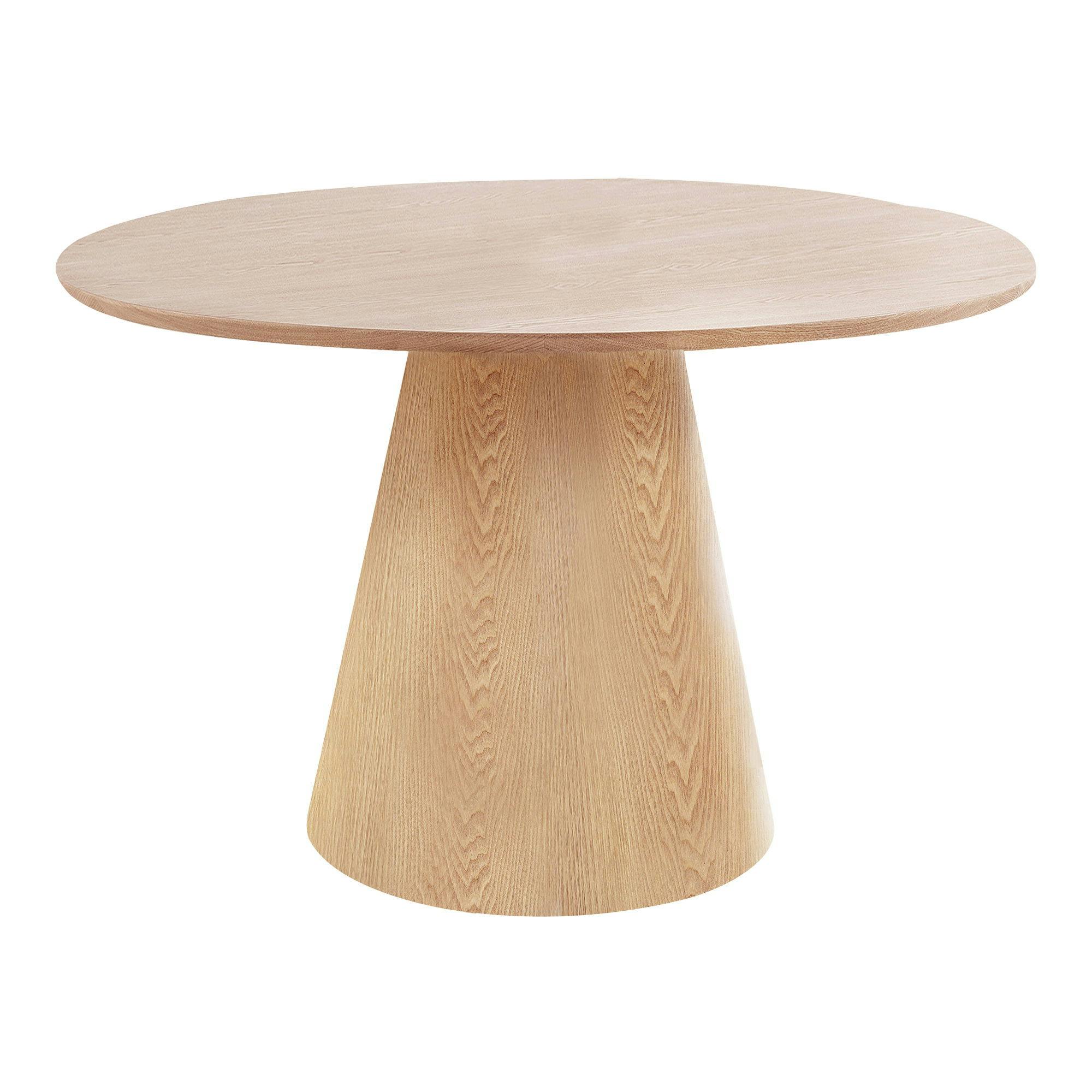 Table ronde style scandinave placage frêne Ø120 cm LISBONNE