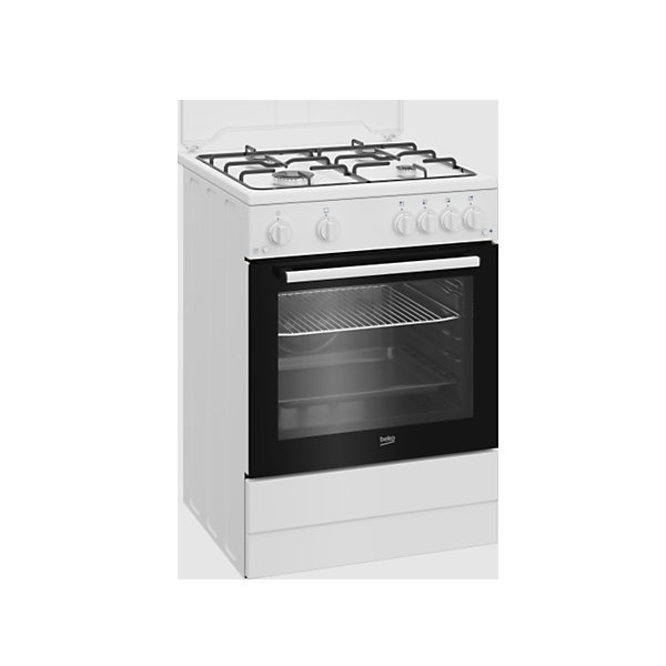 Cuisinière gaz 64l 4 feux blanc Beko FBG62121WD b100