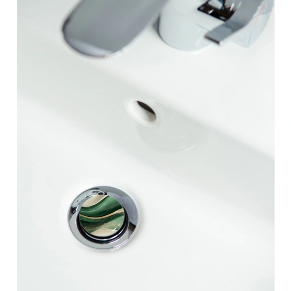 Waschbeckenstöpsel »Flow«, 4 cm, Grün, Rund