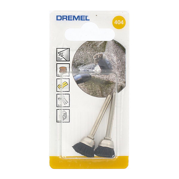 2 brosses en soie Dremel couronne 13 mm