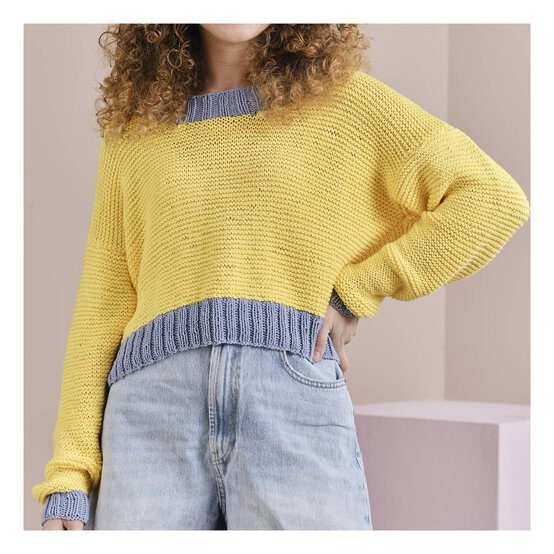 Knitcraft Relaxed Colour Block Jumper Digital Pattern 0180