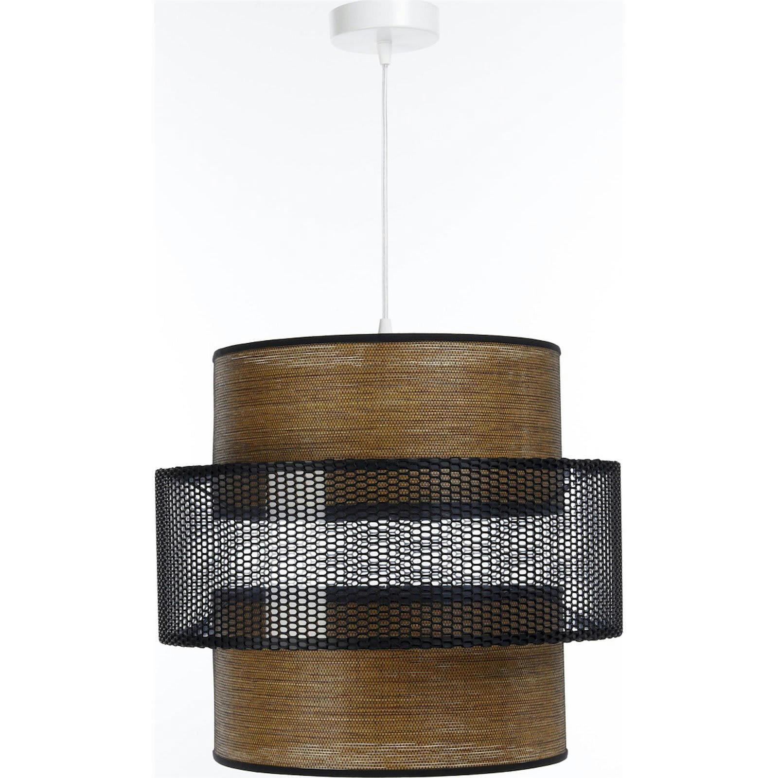 DOBLO LONG - Suspension Tissu Bois foncé 40x40x35 cm