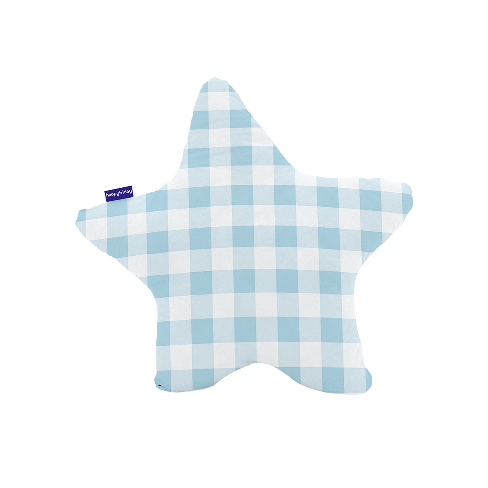 Vichy Kussen 50x50 cm Blauw Basic Kids, Blauw, 100% katoen, de kwalite