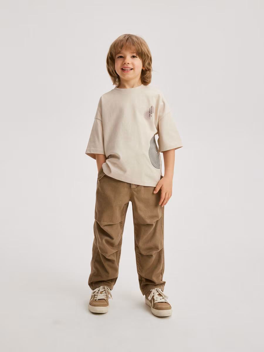 Fabric Trousers With Pockets