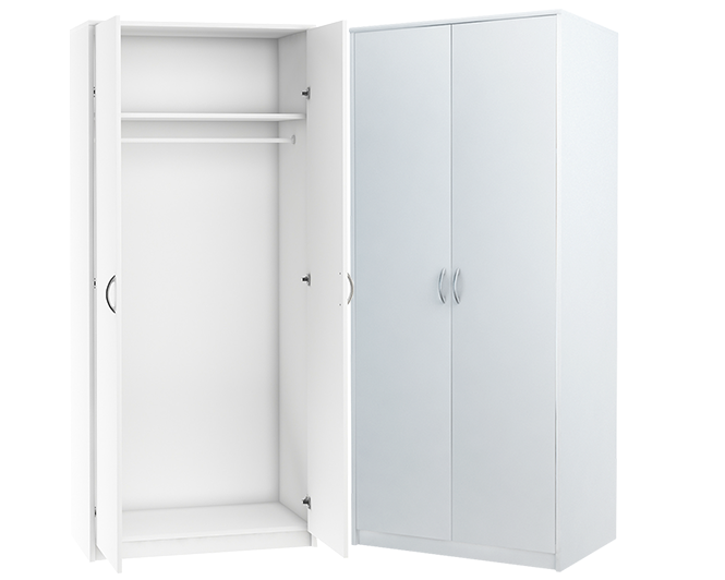 Szafa Dwudrzwiowa SZ04 Biały 193x85x55 cm Bestseller