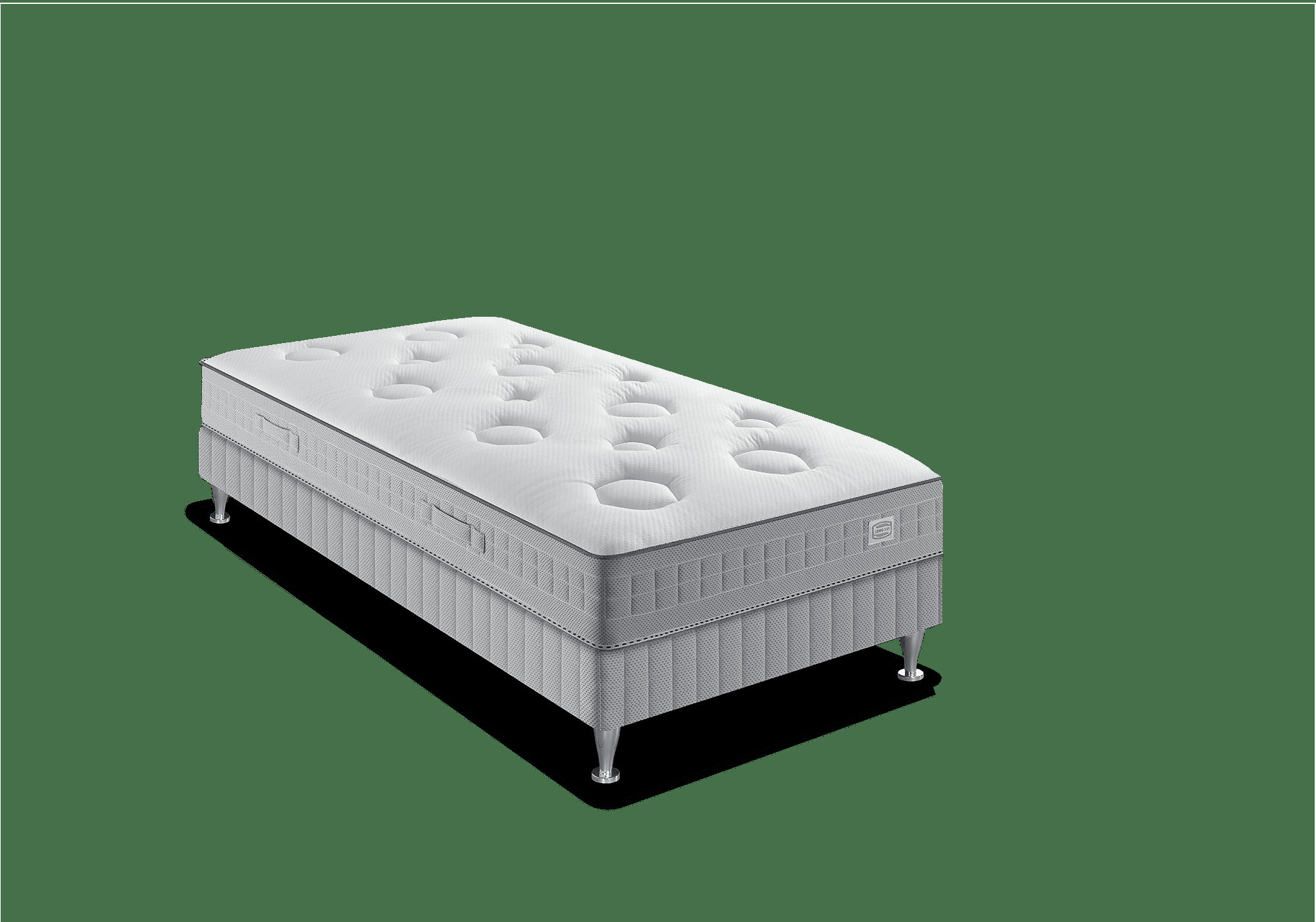 FLEXION - Ens FLEXION 90x190 matelas H26 ressort ensachés, mi-ferme, sommier