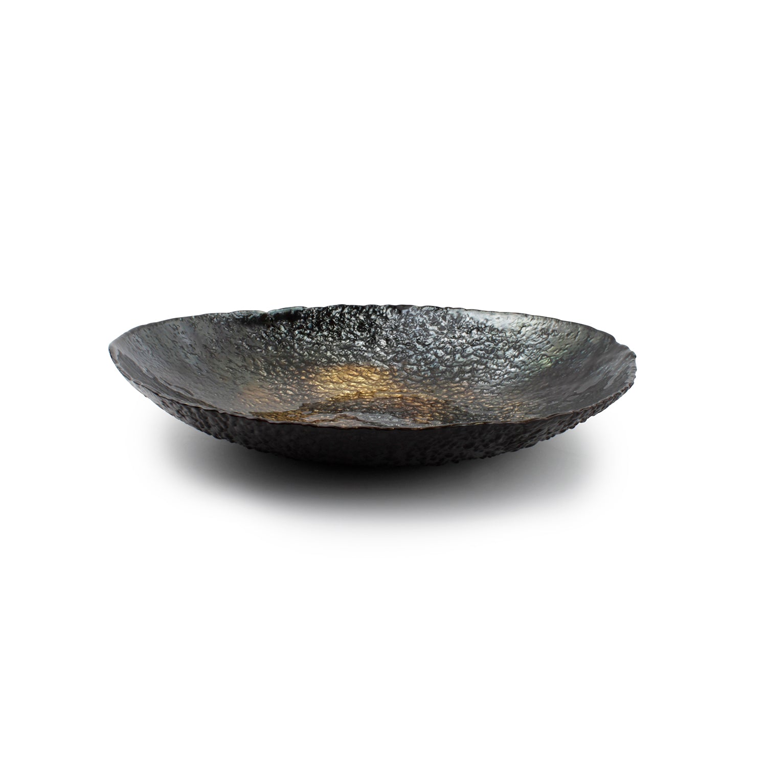 S|P Collection - Sierschaal 32,5xH5,5cm glas zwart/goud Cosmo