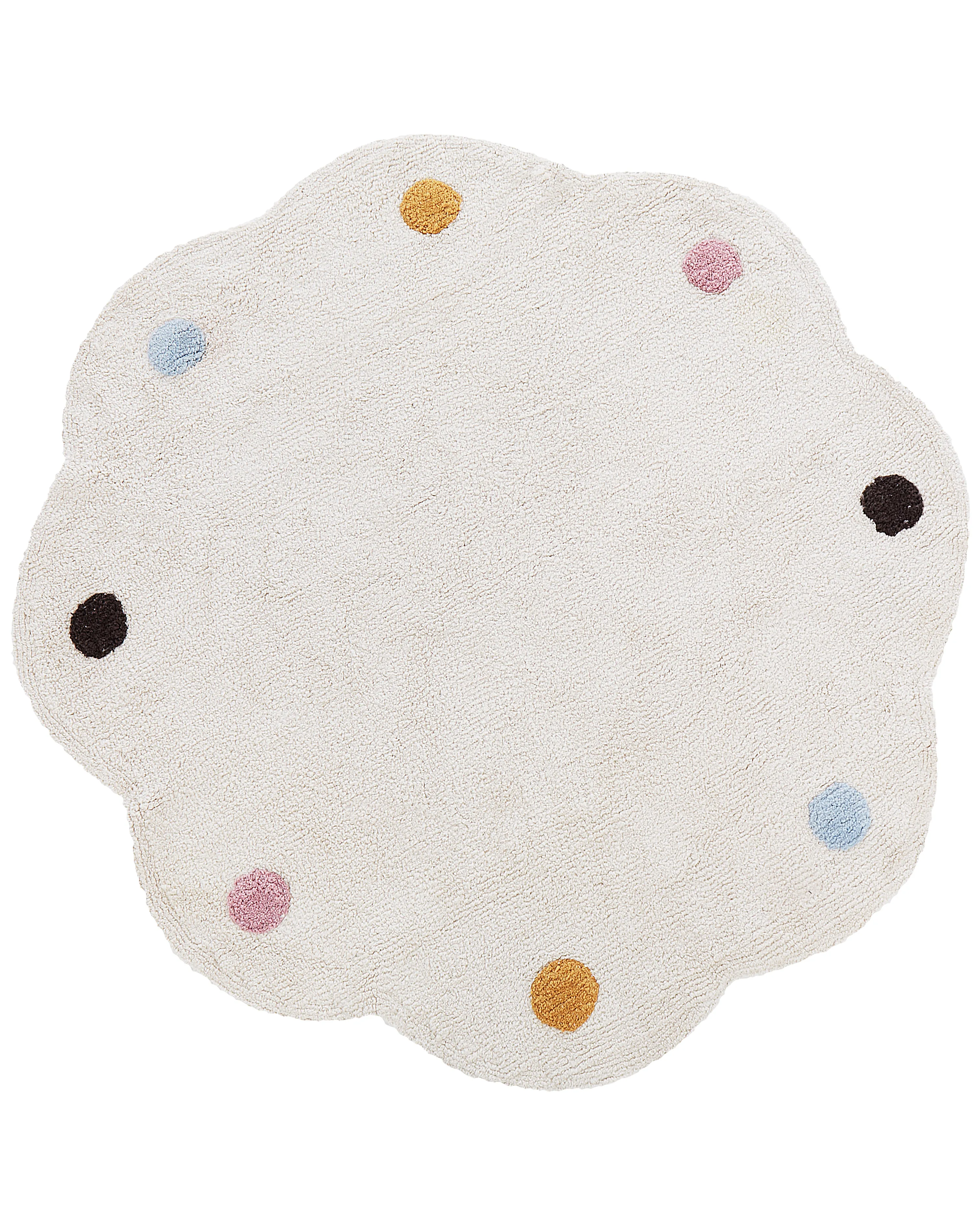 Kids Rug DUREVI Light Beige ? 120 cm Cotton