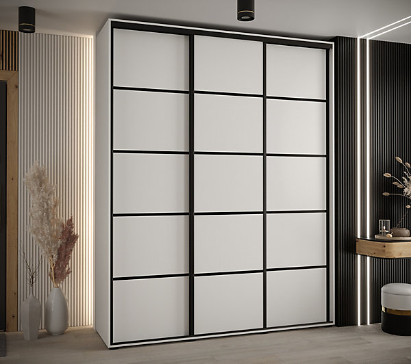 Armoire Davos 4 a portes coulissantes H. 235,2 x L. 200 x P. 45 3 portes